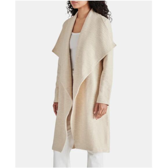 NEW STEVE MADDEN Women's Drape Front Slub Knit Jacket Size XS - Picture 3 of 9